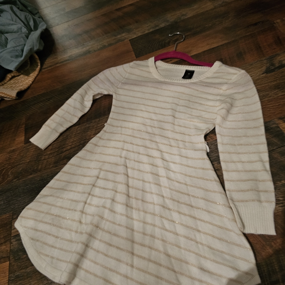 Striped Long Sleeve Sweater Dress